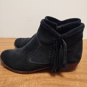 Minnetonka Black Suede Ankle Boots, size 7.5